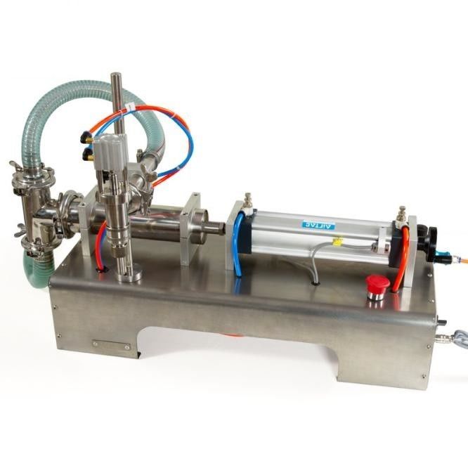 Eenkopige pneumatische semi-automatische vulmachine Horizontale vloeistofvulmachine zuigervulmachine