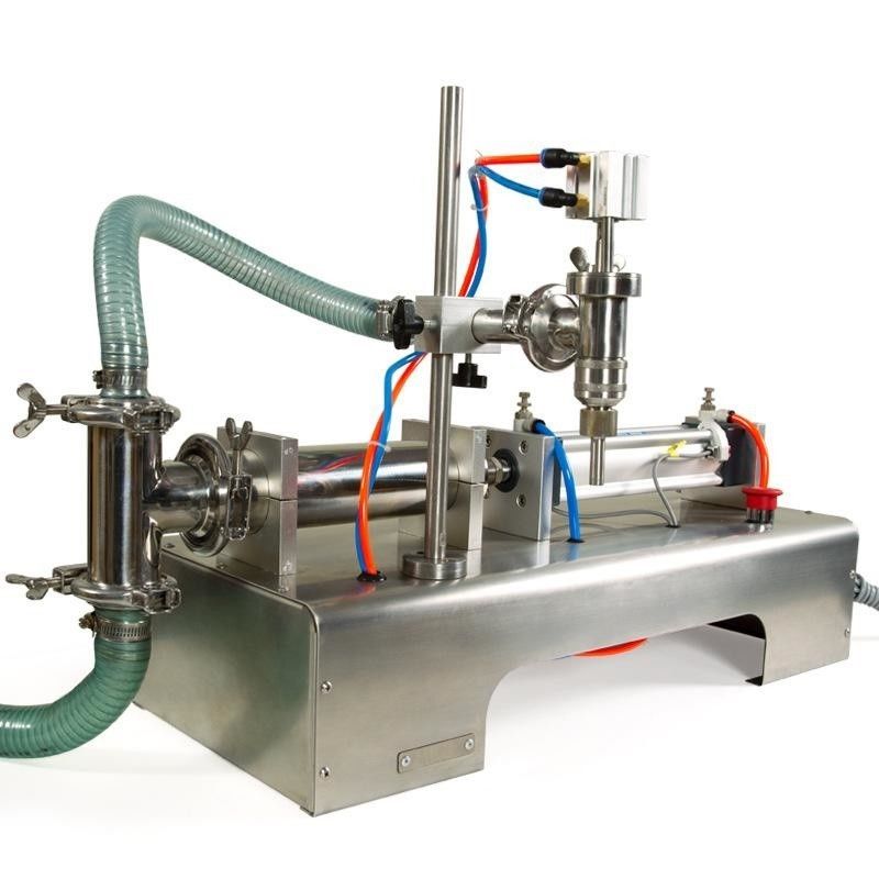 Eenkopige pneumatische semi-automatische vulmachine Horizontale vloeistofvulmachine zuigervulmachine
