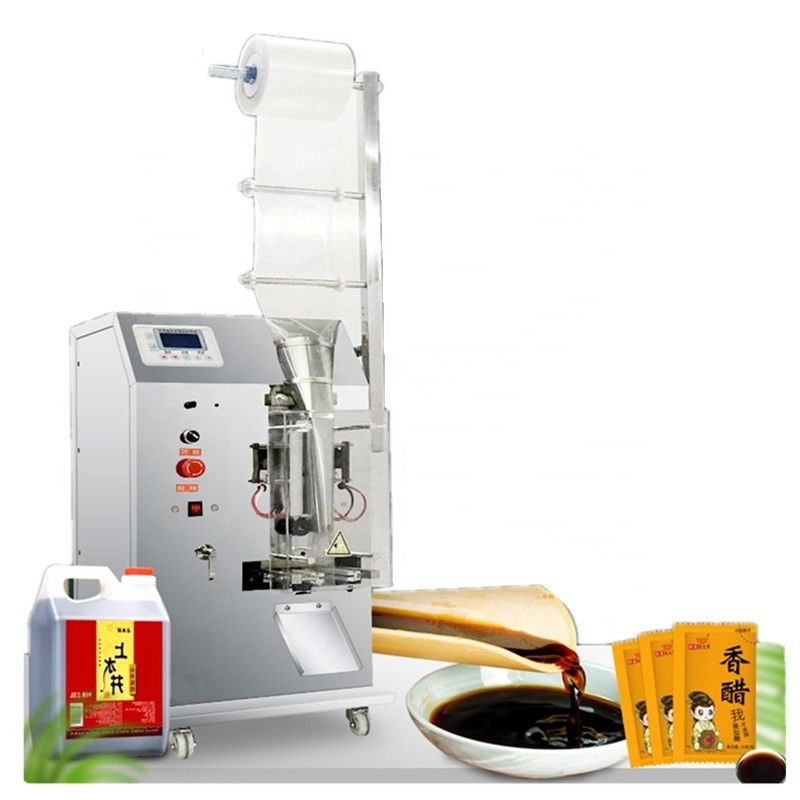 Nieuw ontwerp 3 zijden zegel Kleine verticale verpakkingsmachine Automatische zuivere vloeistof sap saus zak verpakkingsmachine