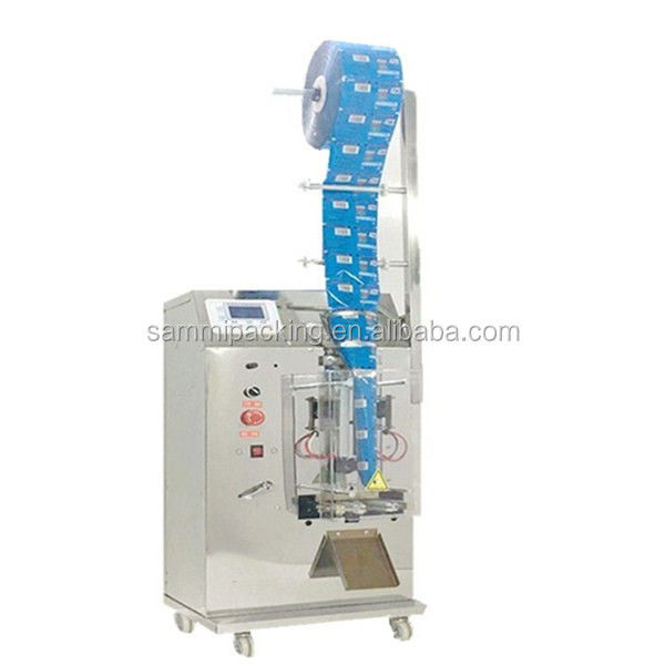 Nieuw ontwerp 3 zijden zegel Kleine verticale verpakkingsmachine Automatische zuivere vloeistof sap saus zak verpakkingsmachine