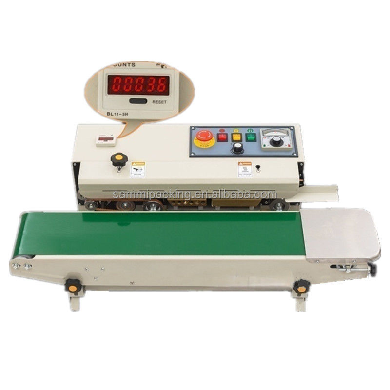 Semi-Auto Verticale Afdichtmachine, Continuous Band Sealer Machine voor kleine voedselzakken