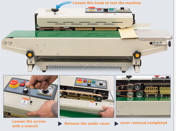 Semi-Auto Verticale Afdichtmachine, Continuous Band Sealer Machine voor kleine voedselzakken