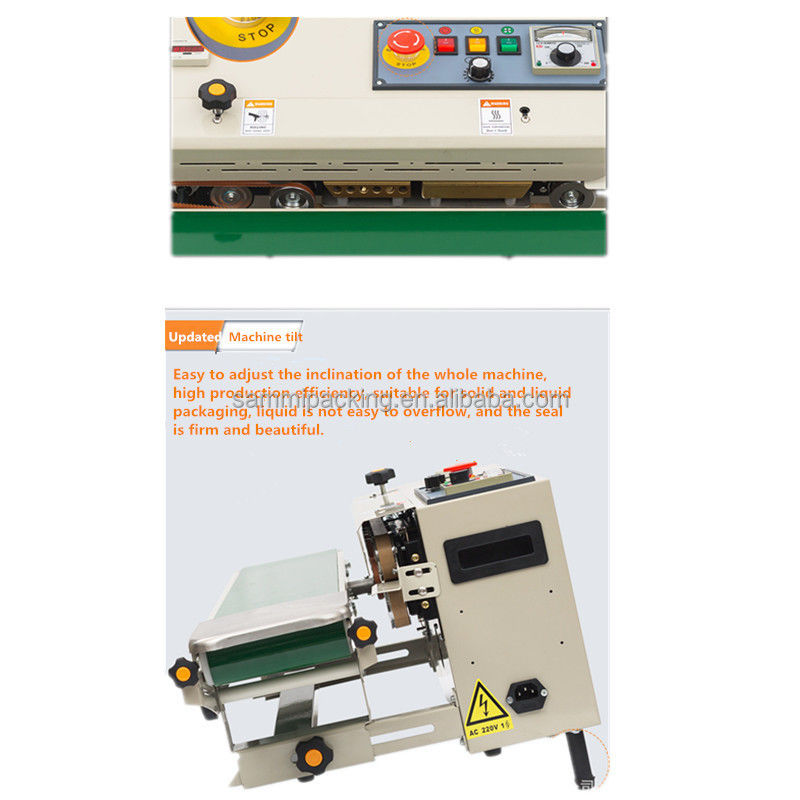 Semi-Auto Verticale Afdichtmachine, Continuous Band Sealer Machine voor kleine voedselzakken
