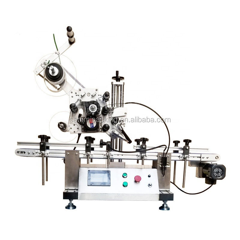 Automatische Desktop Flat Surface Box Bottle Cap Self Adhesive Sticker Labeling Machine Applicator