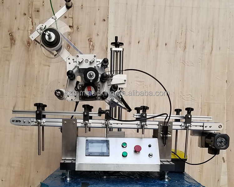 Automatische Desktop Flat Surface Box Bottle Cap Self Adhesive Sticker Labeling Machine Applicator