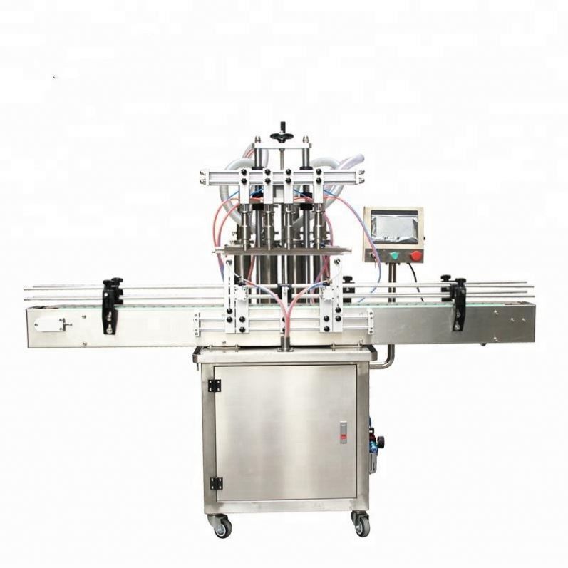 Nieuw ontwerp semi-automatische olie / sap / water / honing Vloeibare glas blik Plastic fles vulmachine