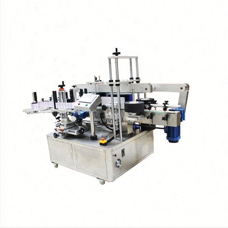 Flat Square Bottle Sticker Labeling Machine Automatisch voor voor- en achterkant dubbelzijdig