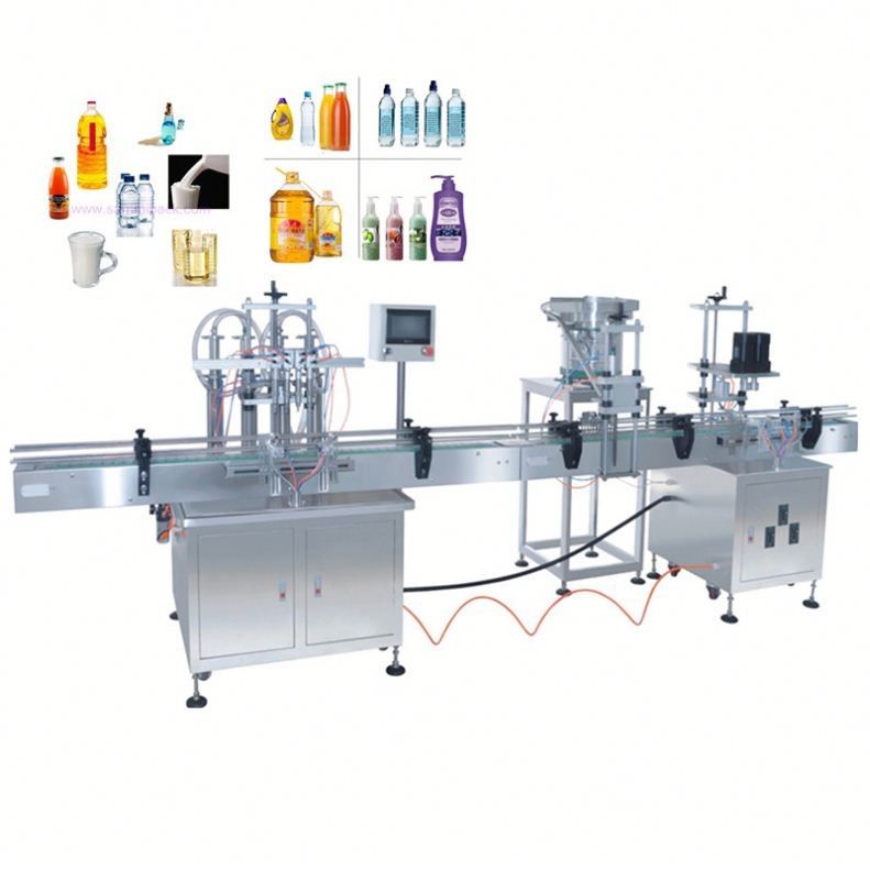 Automatische vloeistofvulmachine 3 in 1 / flessenfabriek / productielijn