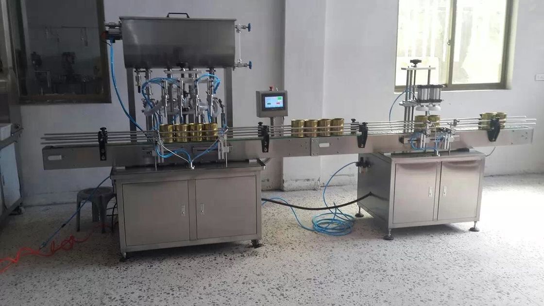 Automatische 4 koppen vloeistof vulmachine flessenlijn vulmachine voor productielijn