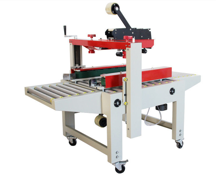 FXJ-6050 Up And Down Drive Belt Carton Sealer Met Tape Carton Sealing Machine