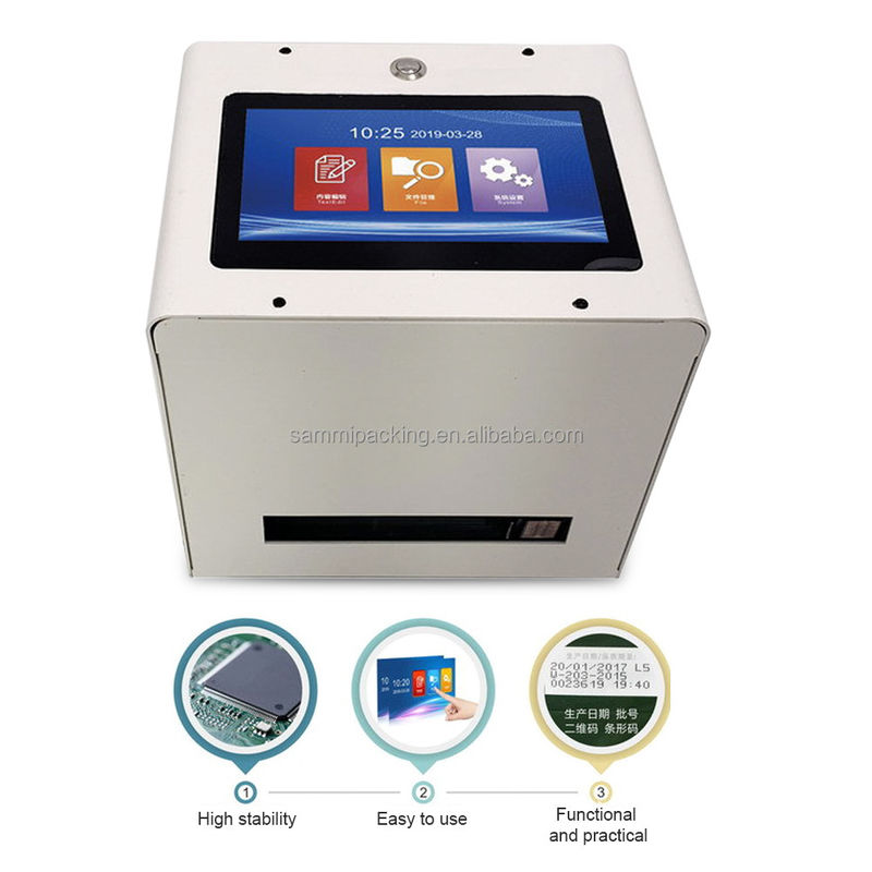 Plastic Bag Bottle Desktop Static Manual Mfg Exp Digitale Bar QR Datum Code Inkjet Printer Vervaldatum Batch Coder