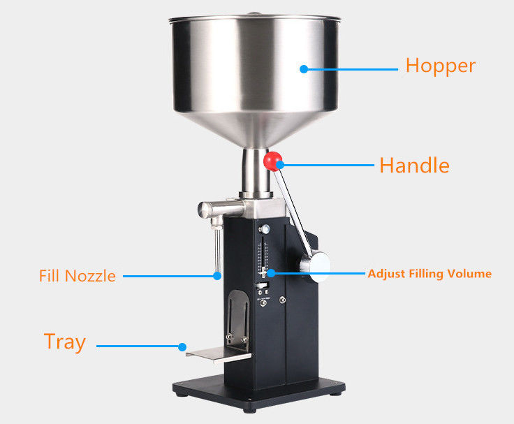 A-03 semi-automatische handmatige pasta kleine dosis vulmachine / vulmiddel voor crème & shampoo & cosmetica