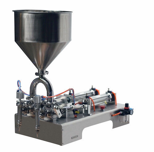 220V Dubbelkop Semi-Automatische roomvulmachine voor cosmetische ketchupsaus