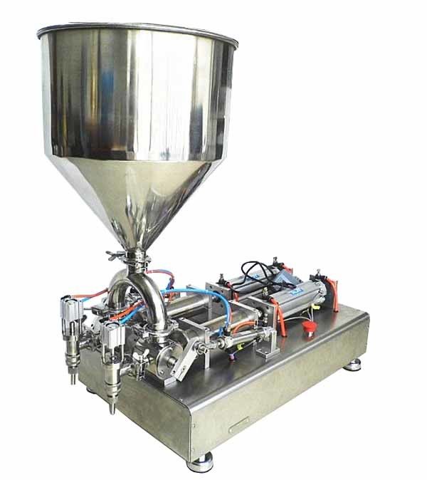 220V Dubbelkop Semi-Automatische roomvulmachine voor cosmetische ketchupsaus