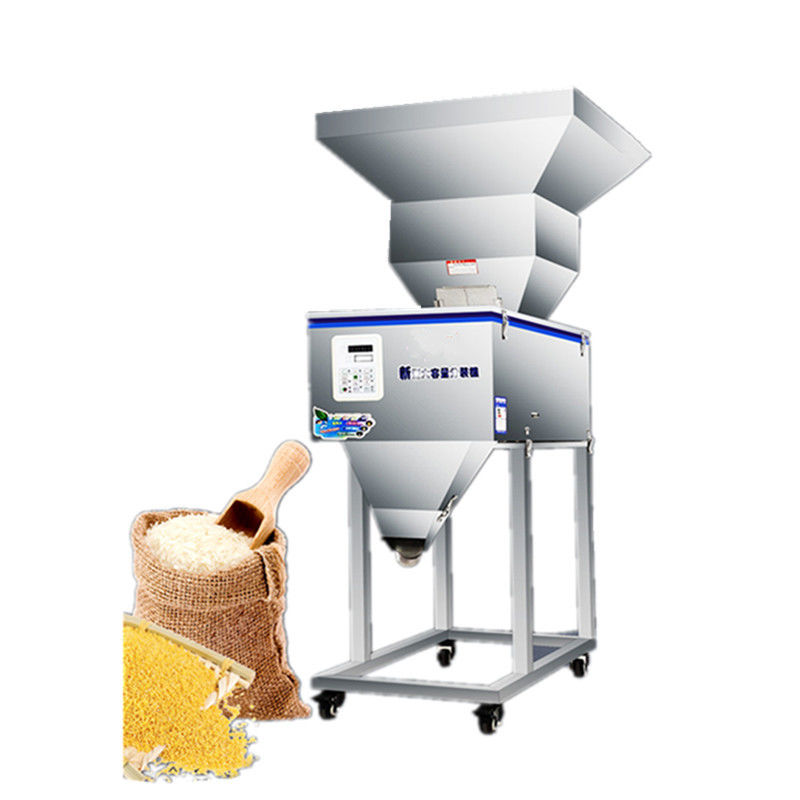 100-2500 g semi-automatische verpakkingsmachine voor het wegen van korrels/poeder/rijst/koffie/specerijen met grote hopper