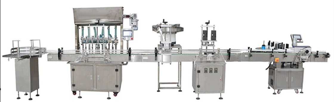 Automatische cosmetische vulmachine met dop voor lineaire plastic glasfles kan pot pasta vloeibare room honingjam