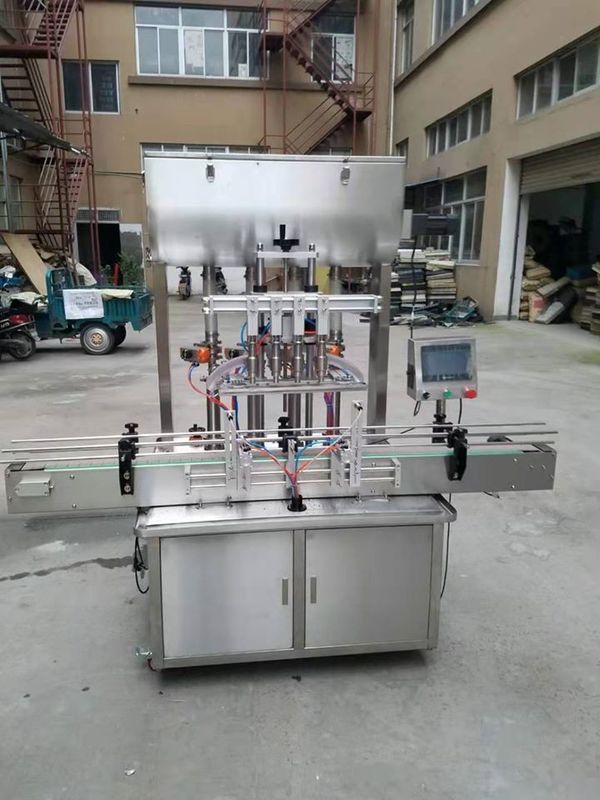 Automatische 4 koppen productie van wijn/drank/sap/sauce vulmachine fabriek/vloeistof flessenlijn