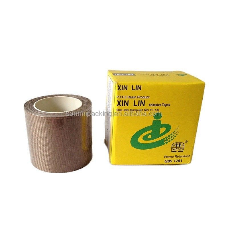 Bruine PTFE-gecoate glasvezelband voor lassen en afdichten Breedte 13/15/19/25/30/50MM