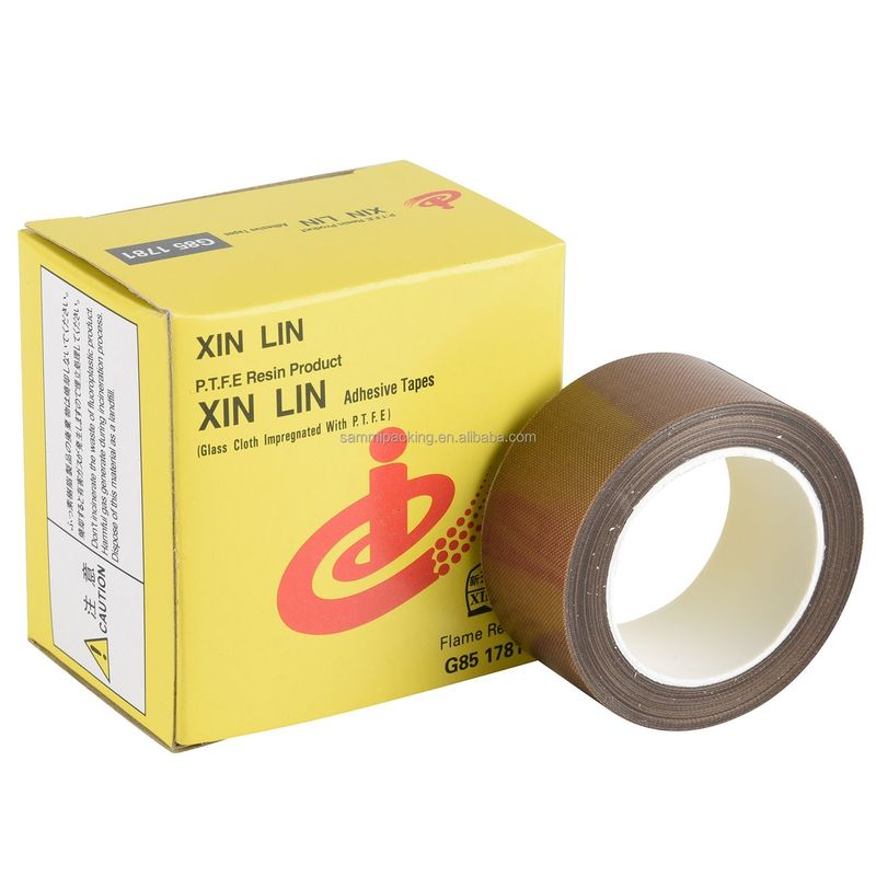 Bruine PTFE-gecoate glasvezelband voor lassen en afdichten Breedte 13/15/19/25/30/50MM