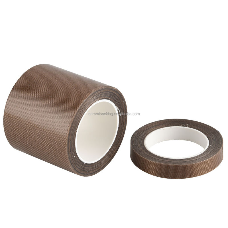 Bruine PTFE-gecoate glasvezelband voor lassen en afdichten Breedte 13/15/19/25/30/50MM
