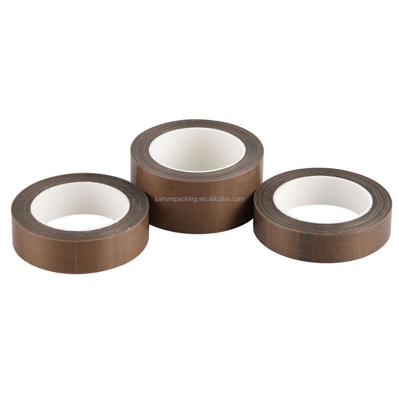 Bruine PTFE-gecoate glasvezelband voor lassen en afdichten Breedte 13/15/19/25/30/50MM