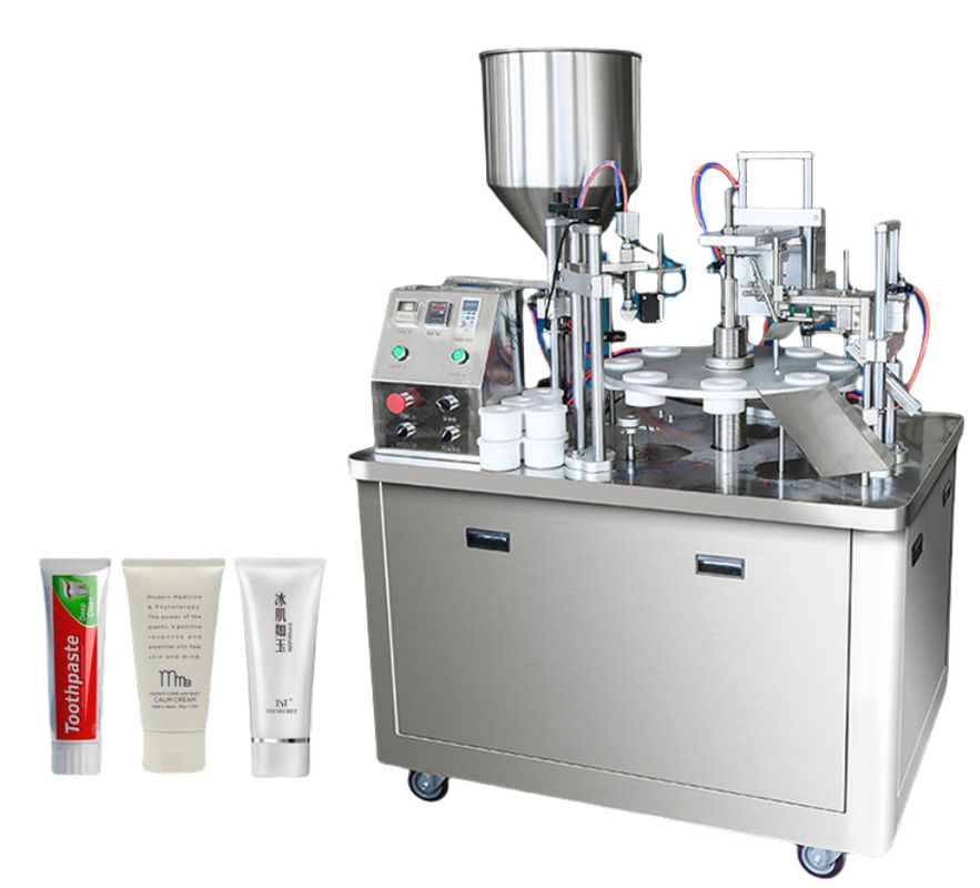 Automatische tube sealer lamineerde tandpasta lotion Automatische zachte aluminium plastic tube vul- en afdichtmachine
