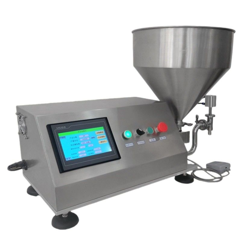 Semi-automatische draaibare servo-lobe rotor tandwielpomp zuiger dikke olie crème pasta vulmachine dispenser voor dikke vloeistoffen