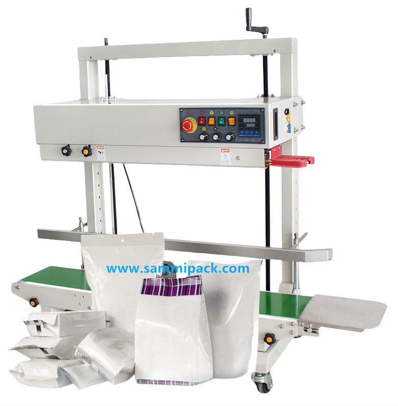 FRD-1200V Elektrische semi-automatische warmteverzegelmachine voor continue verticale verzegeling van plastic zakken voor drankzakjes Hout