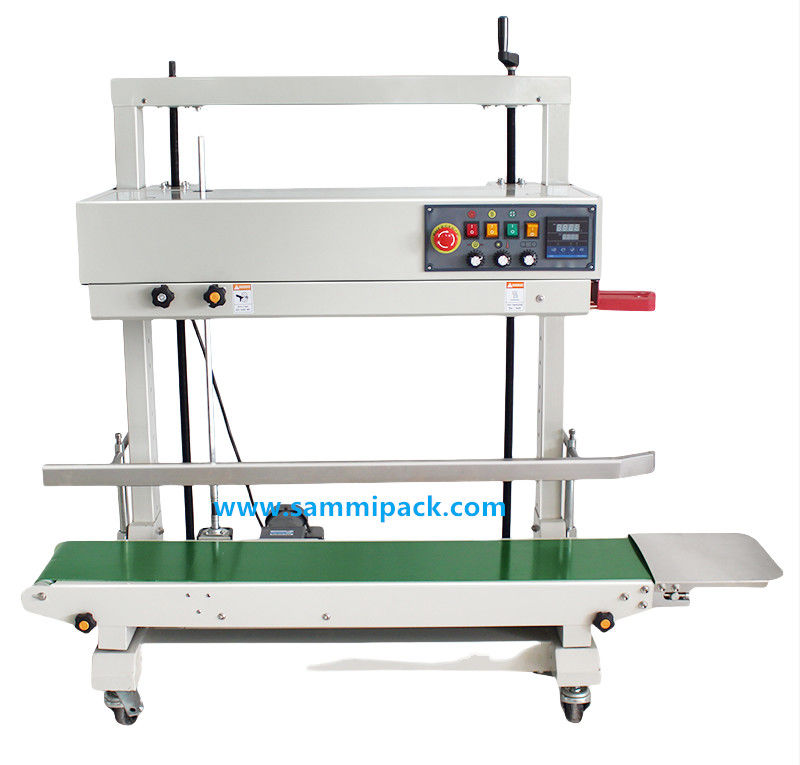 FRD-1200V Elektrische semi-automatische warmteverzegelmachine voor continue verticale verzegeling van plastic zakken voor drankzakjes Hout