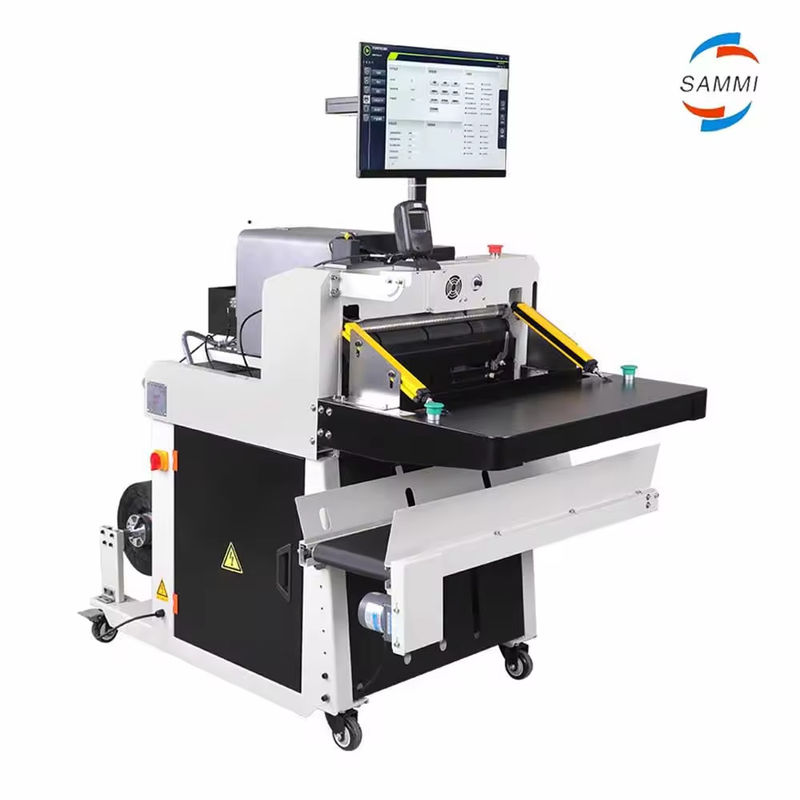 Automatisch scannen Barcode Printing Express Sheet PE Roll Bags Bagging Sticking Labels Sealing Packaging Machine