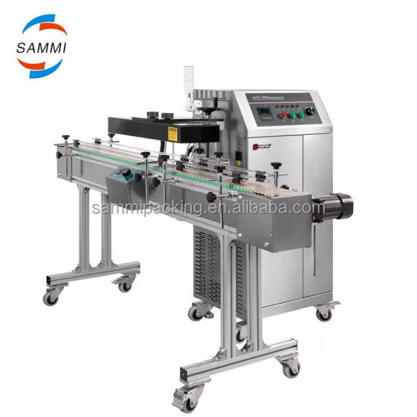 Automatische vloertype Continuous Induction Sealing Machine Induction Heat Sealer Voor kleine plastic flessen