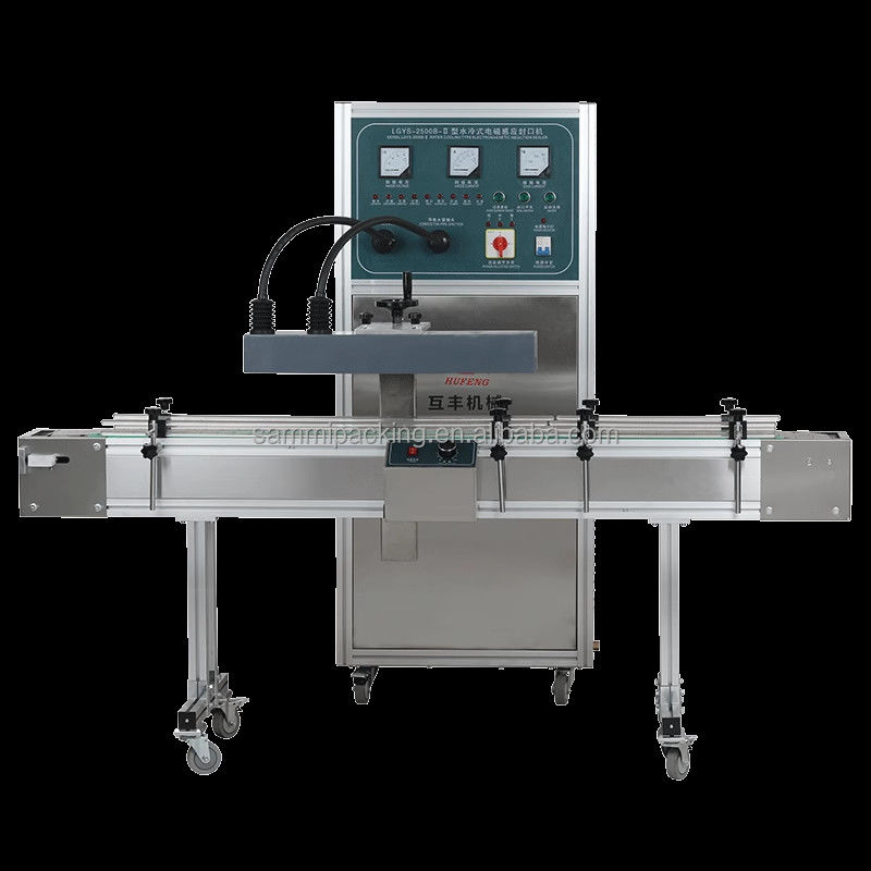 Automatische luchtkoeling Inductieverzegelingsmachine voor fles vloer Type Continuous Induction Sealer Aluminium Deksels Sealer