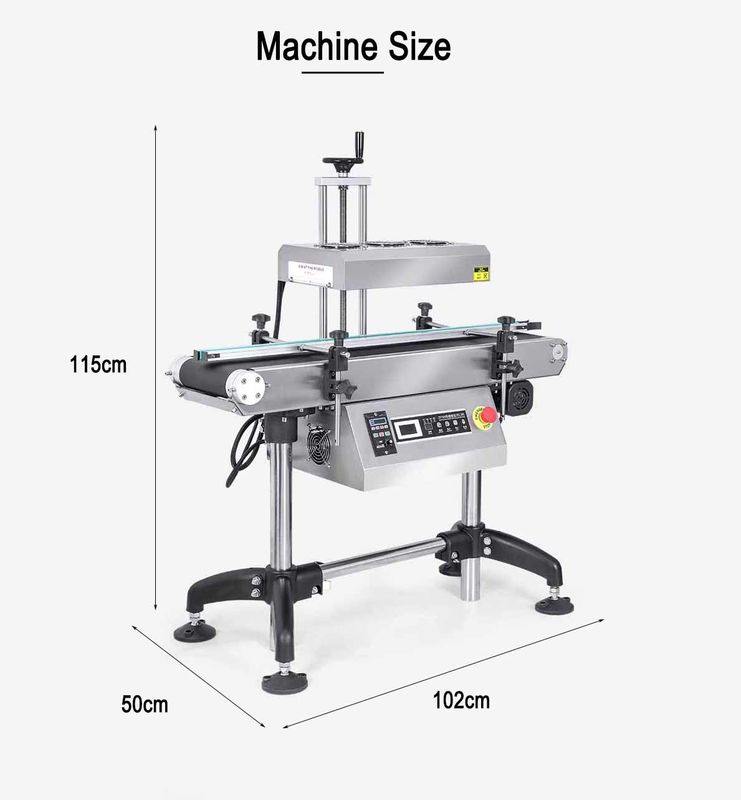 Aluminiumfolieflessealer Elektromagnetische inductiewarmteverzegelmachine voor drankblikken Vaten Papierglasverpakkingsapparatuur