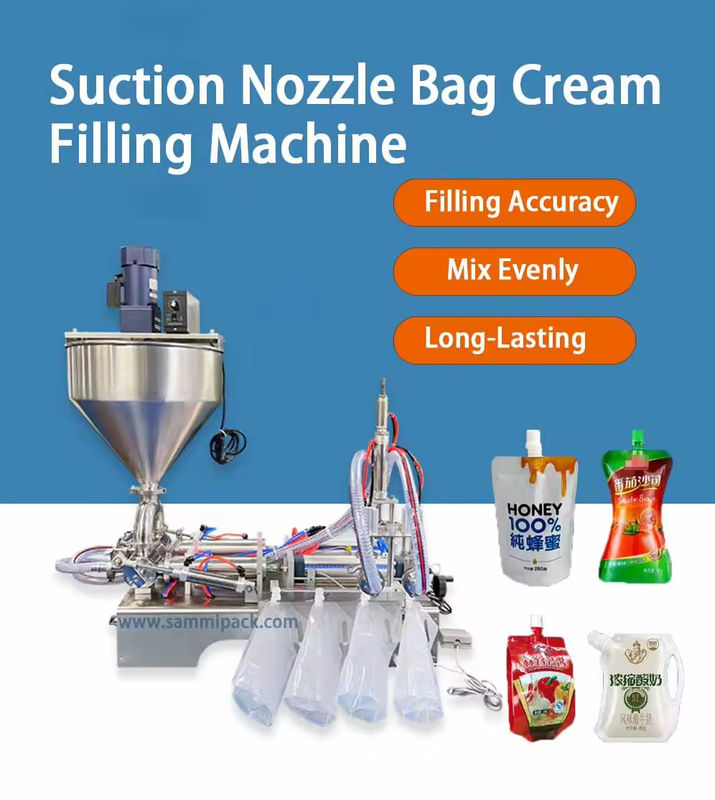 Industriële semi-automatische honingdrankzak spout pouch sap vulmachine voor vloeibare voeding