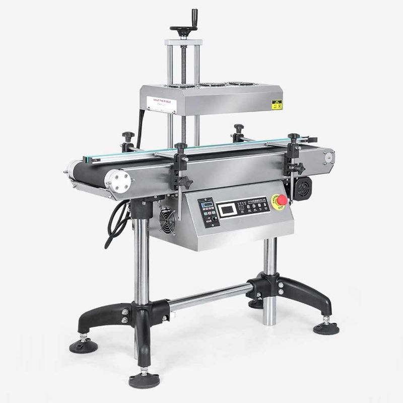 Hoog-efficiënte continue verticale automatische inductie afdichting machine voor drank blikken vaten Aluminiumfolie fles dop Gear