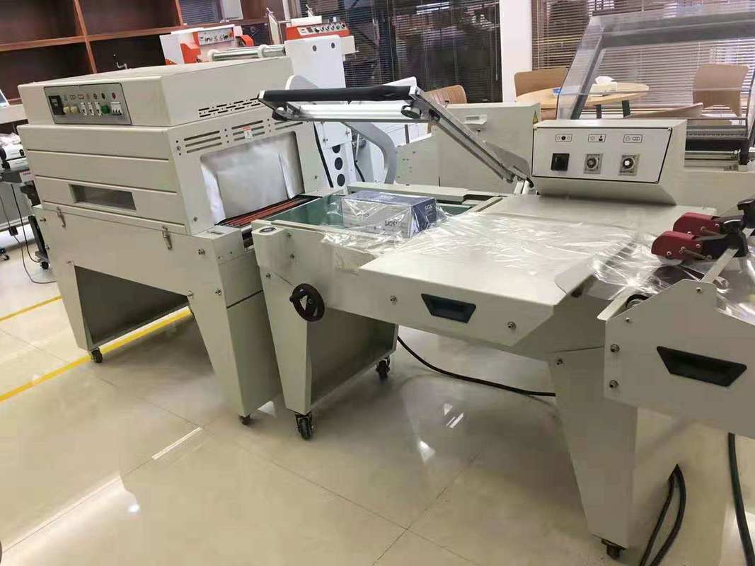 FQL-450+BSE-4525 L-sealer warmte tunnel krimpverpakkingsmachine voor kleine bedrijven