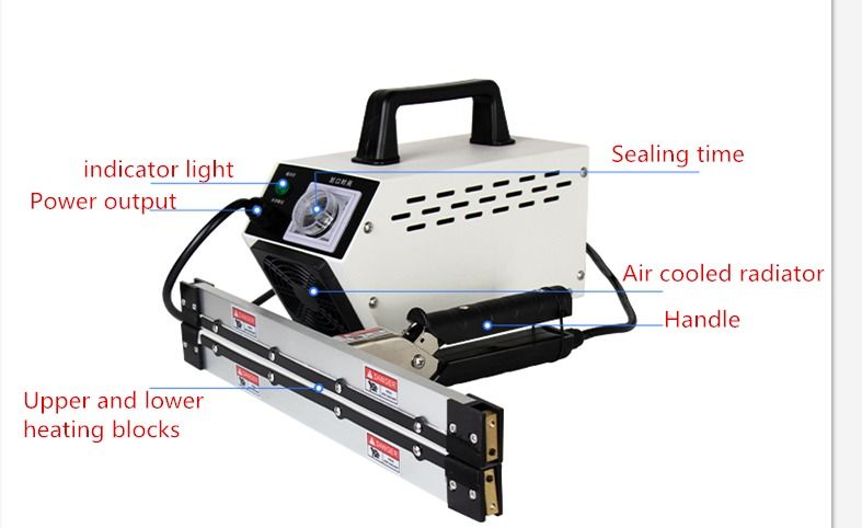 Nieuwe 2 in 1 Handheld Heat Plastic Bag Sealer en Cutter Sealer Draagbare Heat Sealing Machine Sealers