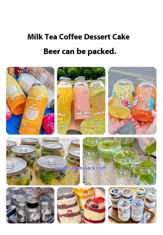 Hot Sale Semi Automatische Bliksealer Machine voor PET/Aluminium/Blikken Blikken, voor Dranken, Bubble Tea, Frisdrank, Sap, Koffie, Fabrieksprijs