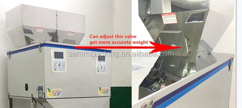 Automatische hoge snelheid granulaweegmachine voor rijstnoten voor plastic en glazen flessen