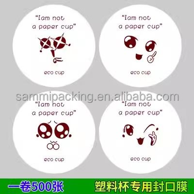Best Verkopende Cup Film Sealende Rolfilm voor Plastic Papieren Bekers voor Sap, Melkthee en Dranken