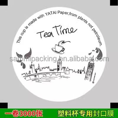 Best Verkopende Cup Film Sealende Rolfilm voor Plastic Papieren Bekers voor Sap, Melkthee en Dranken