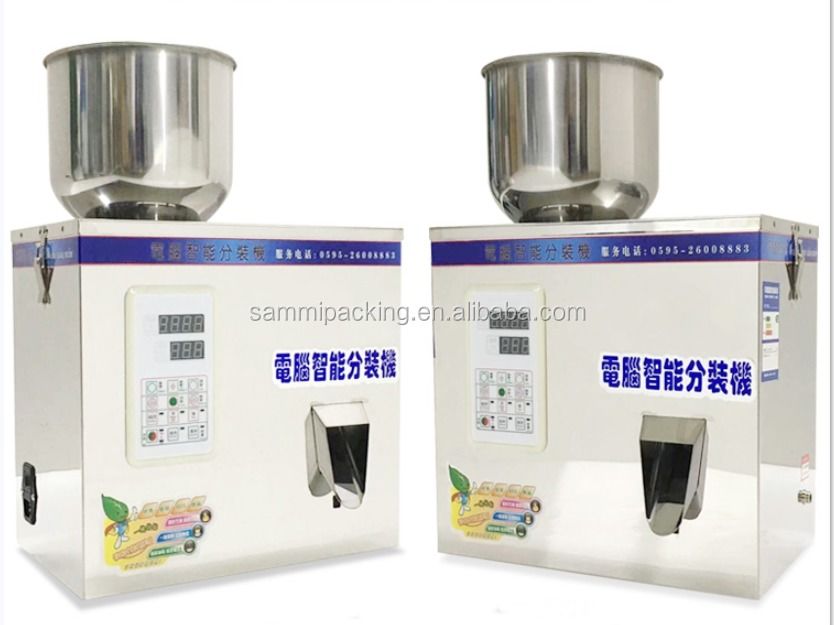 2-200g semi-automatische verpakkingsmachine voor zoutpillen met efficiënte motor voor granulaire poeder chemische dranken