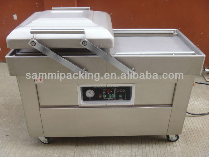 Multifunktioneel dubbelkamers vacuümverpakkingsapparaat voor rundvlees, spek, kip, tofu, pinda's en zeevruchten