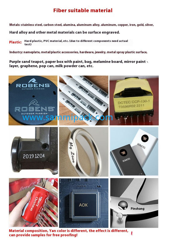 Duurzame 20W laser metalen vezel markeermachine kleine automatische elektrische codering machine met een concurrerende prijs plastic verpakking