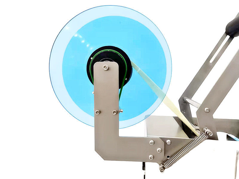 MT-50 Semi-automatische kleefkleefmerkmachine voor ronde flessen potten voor metaalpapier glasverpakking voedselgebruik nieuw gebruikt