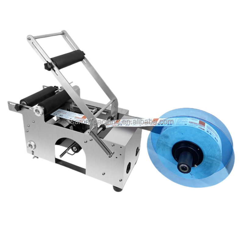 Goed verkochte MT-50 glazen en kunststof ronde flessen handmatige kleefstof sticker etikettering machine