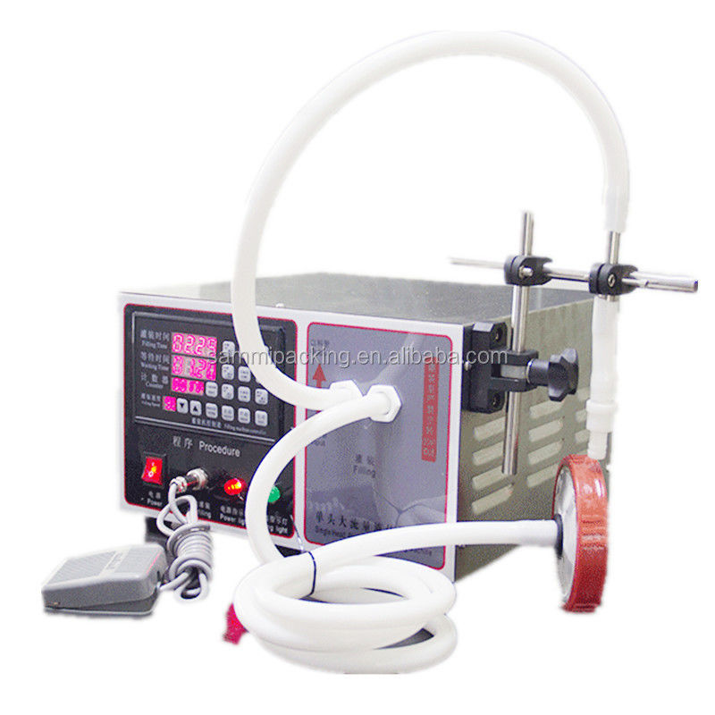 Kleine vloeistofvulmachine voor voedingsmiddelen half-automatisch 304 roestvrij staal voor sap, honing, olie, frisdrank 17L/min