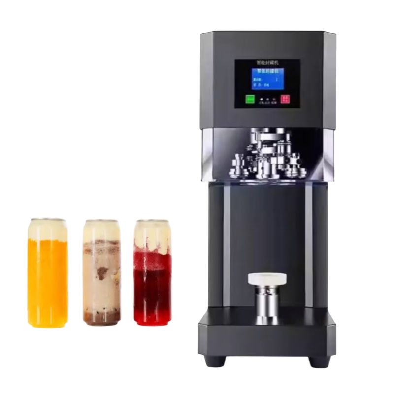 Semi-automatische bliksluitmachine voor frisdrank, bubble tea & sap - Snelle PET/blikken sluitmachine met dekselverzegelaar voor drank
