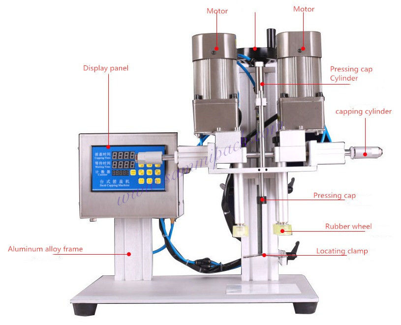 Elektrische flessen schroefkapper half-automatische dopmachine medische flessen sluiting machine voor chemische producten voor levensmiddelen en dranken