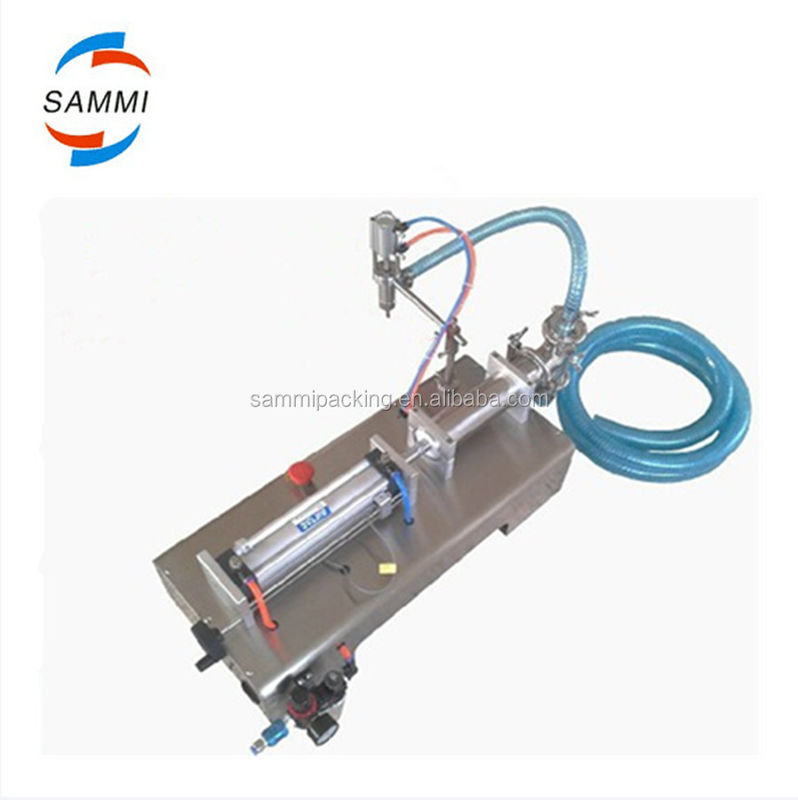 Zeer Efficiënte Enkele Kop Zuiger Vloeistof Afvulmachine, 100-1000ml Water Olie Sap Drank Afvulmachine voor Fles/blik